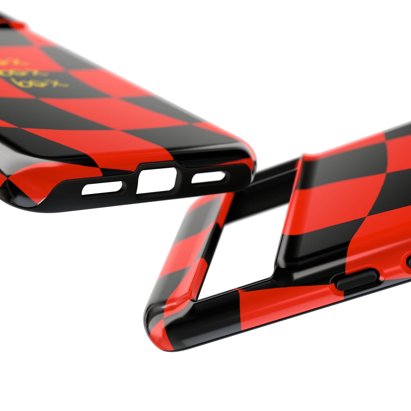F1 Ferrari Black and Red Checkered Phone Case, Box Box Box F1 Phone Case