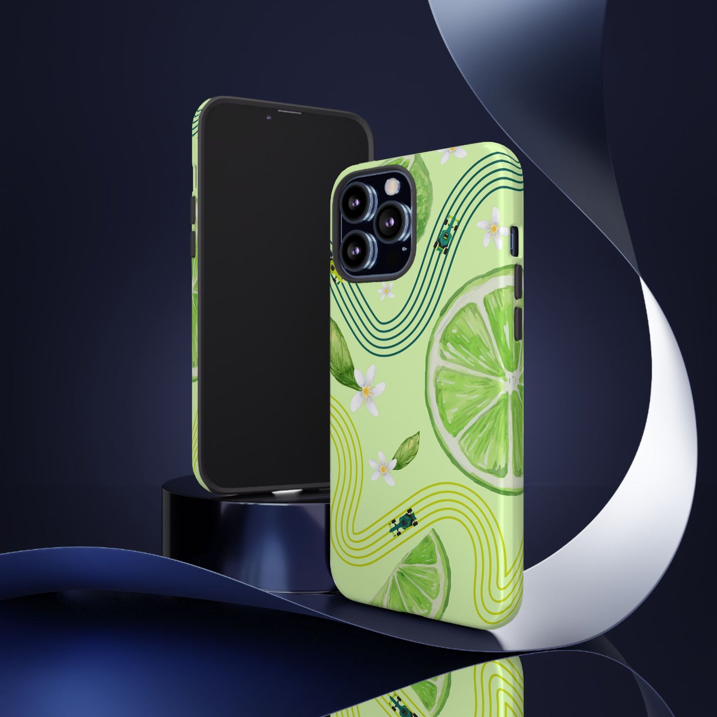 Green F1 Aston Martin and Lime Phone Case, Trendy F1 Gift, Formula 1 Gift, Cute Fruit F1 Phone Case, Unique Phone Case