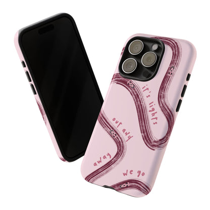 Pink Lights Out F1 Phone Case Design, Trendy F1 Gift, Formula 1 Gift, Cute F1 Phone Case, Unique Formula One Phone Case