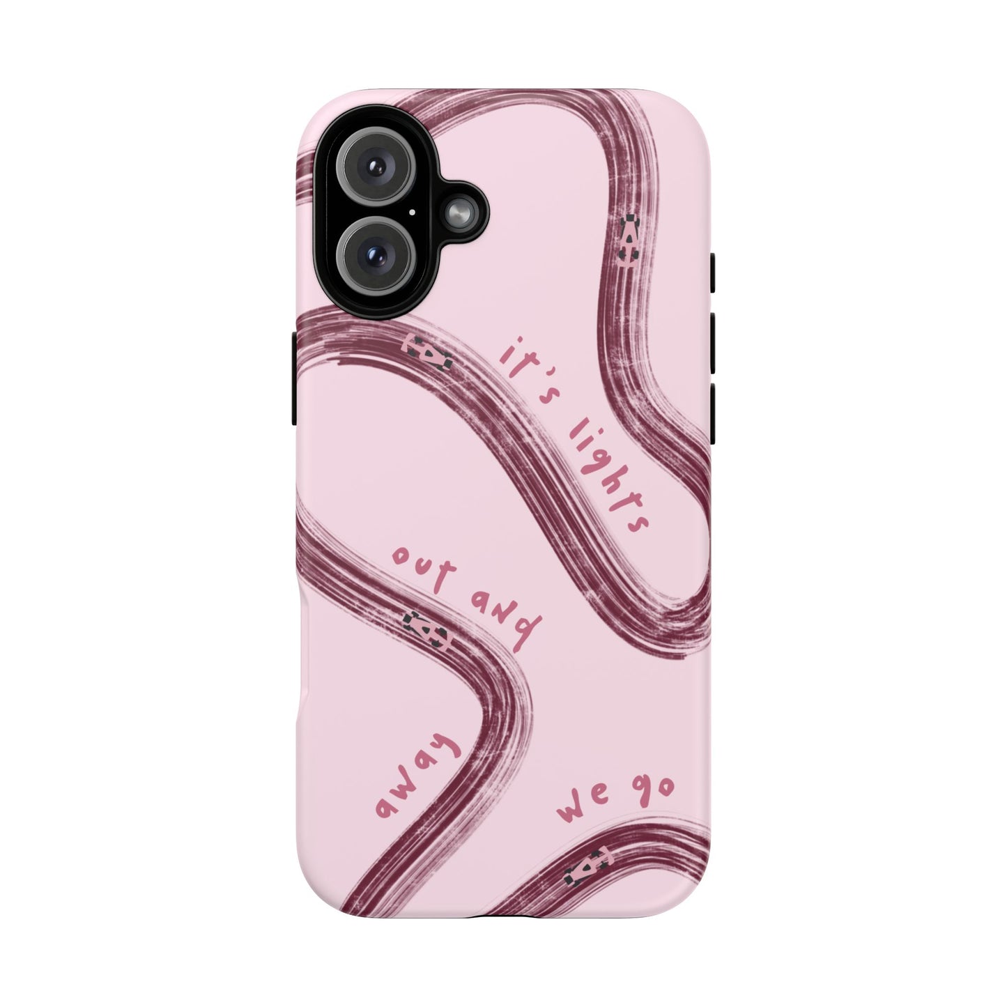 Pink Lights Out F1 Phone Case Design, Trendy F1 Gift, Formula 1 Gift, Cute F1 Phone Case, Unique Formula One Phone Case