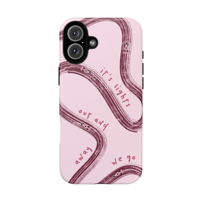 Pink Lights Out F1 Phone Case Design, Trendy F1 Gift, Formula 1 Gift, Cute F1 Phone Case, Unique Formula One Phone Case