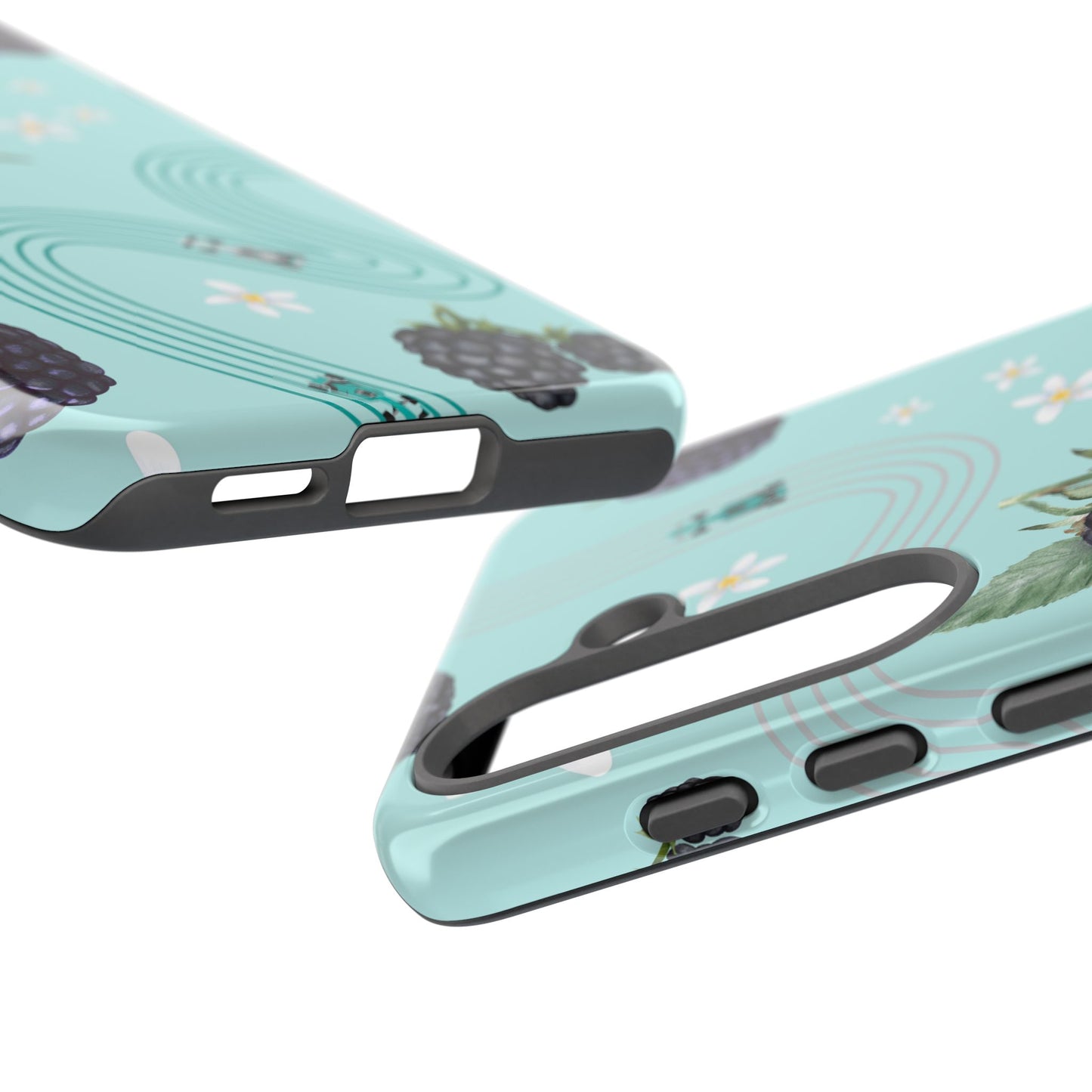 Teal F1 Mercedes and Blackberries Phone Case , Trendy F1 Gift, Formula 1 Gift, Cute Fruit F1 Phone Case, Unique Phone Case