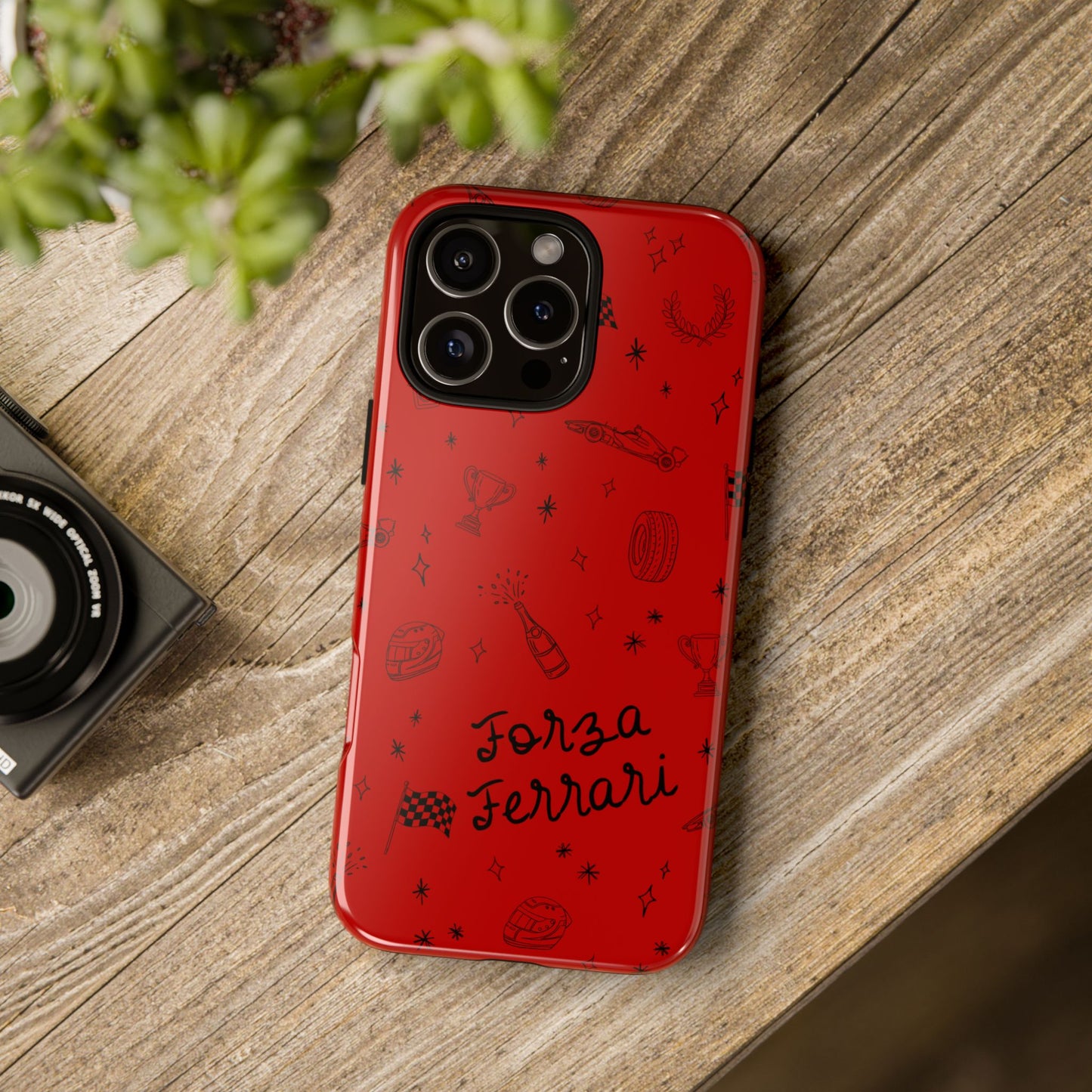 F1 Ferrari Racing Doodle "Forza Ferrari" F1 Phone Case Design