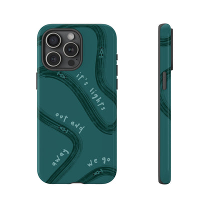 Teal Lights Out F1 Phone Case Design, Trendy F1 Gift, Formula 1 Gift, Cute F1 Phone Case, Unique Formula One Phone Case