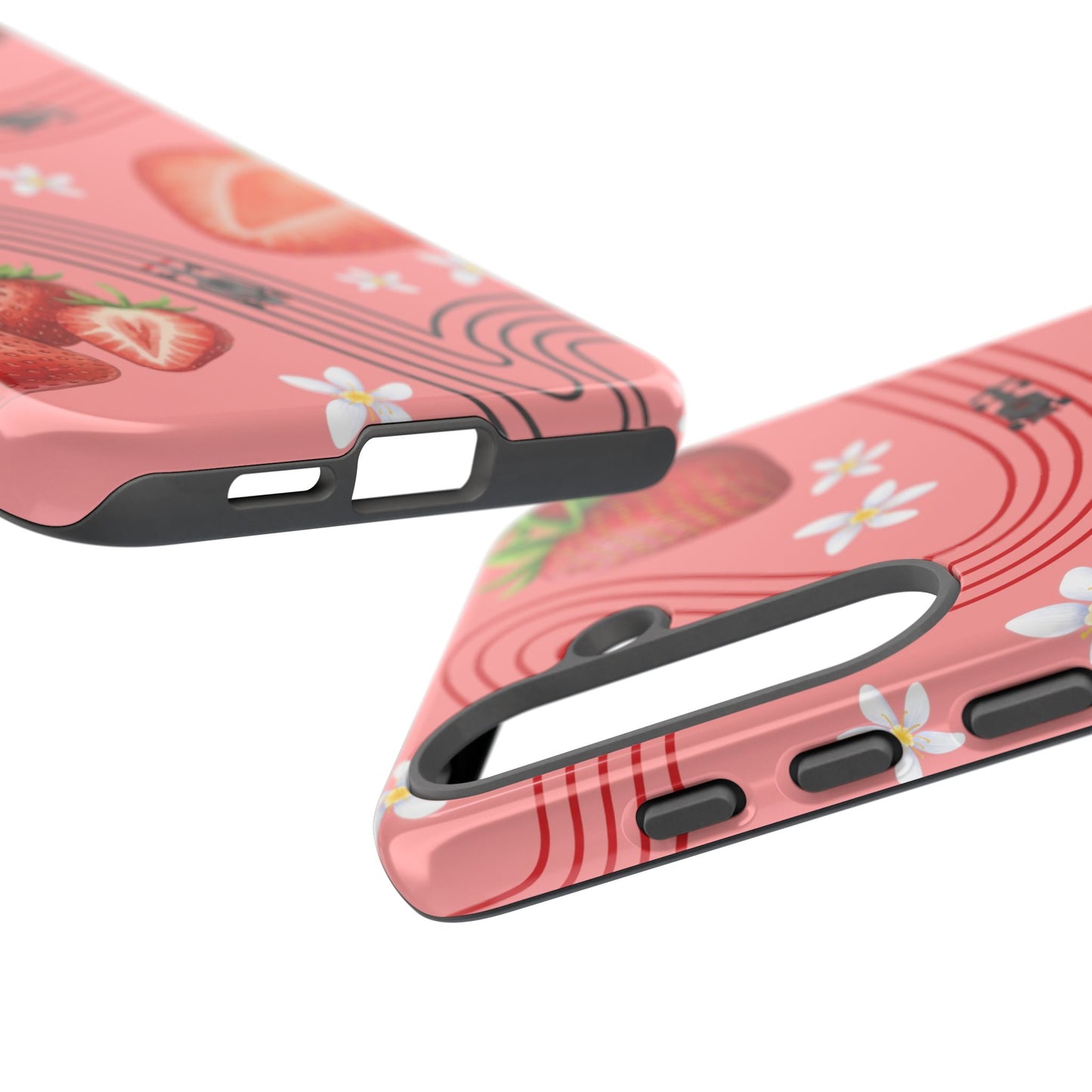 Red F1 Audi and Strawberries Phone Case, Trendy F1 Gift, Formula 1 Gift, Cute Fruit F1 Phone Case, Unique Phone Case