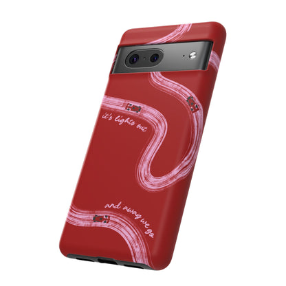 Red and Pink Lights Out F1 Phone Case Design, Trendy F1 Gift, Formula 1 Gift, Cute F1 Phone Case, Unique Formula One Phone Case