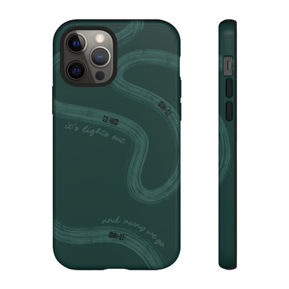 F1 Phone Case Monochrome Green Painted "its lights out and away we go", Trendy F1 Gift, Formula 1 Gift, Cute F1 Phone Case, Phone Case