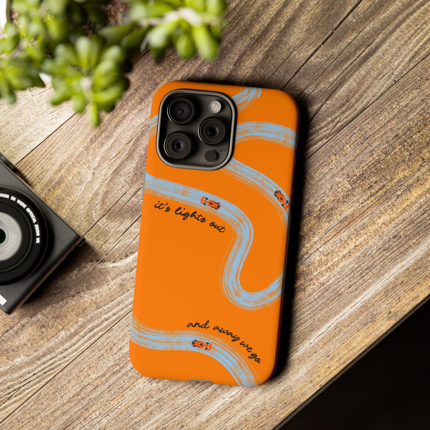 F1 Phone Case McLaren Painted "its lights out and away we go", Trendy F1 Gift, Formula 1 Gift, Cute F1 Phone Case, Phone Case