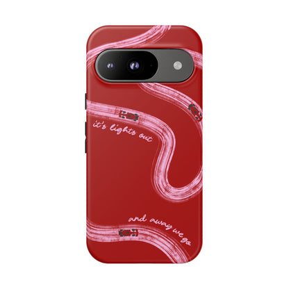 Red and Pink Lights Out F1 Phone Case Design, Trendy F1 Gift, Formula 1 Gift, Cute F1 Phone Case, Unique Formula One Phone Case