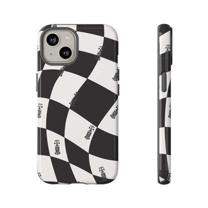 F1 Phone Case Black and White Checkered Design, Trendy F1 Gift, Formula 1 Gift, Cute F1 Phone Case, Unique Formula One Phone Case