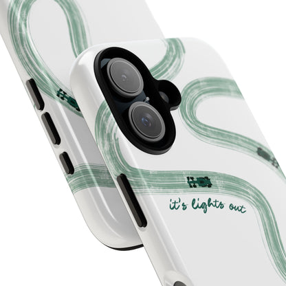 F1 Phone Case Green Painted "its lights out and away we go", Trendy F1 Gift, Formula 1 Gift, Cute F1 Phone Case, Gift for F1 Fans