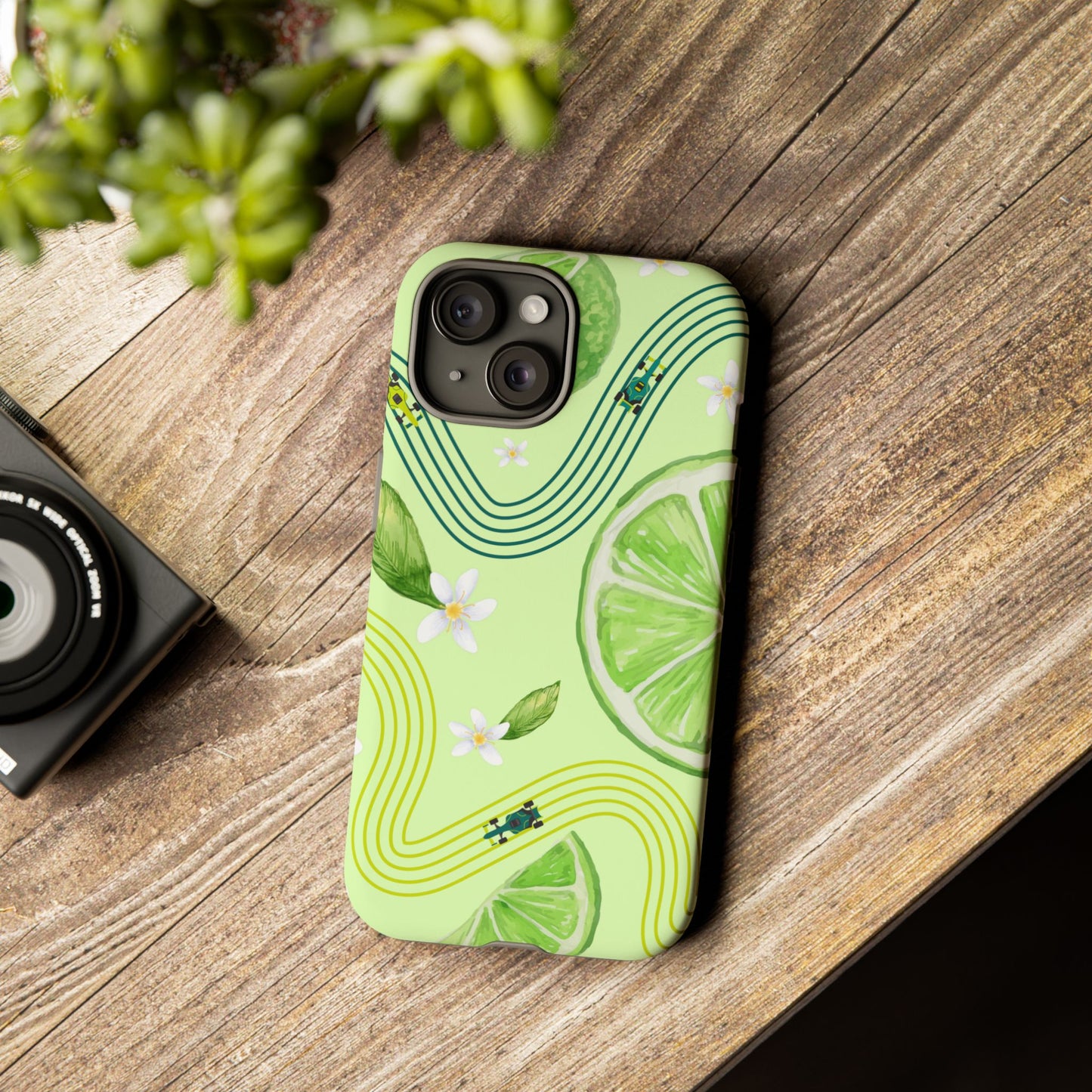 Green F1 Aston Martin and Lime Phone Case, Trendy F1 Gift, Formula 1 Gift, Cute Fruit F1 Phone Case, Unique Phone Case