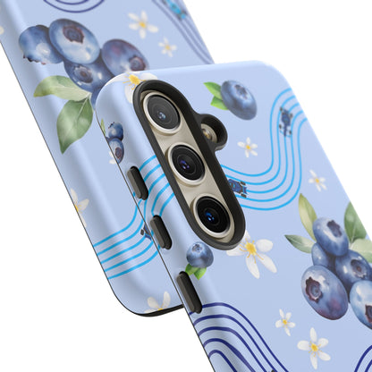 Blue F1 Williams and Blueberries Phone Case, Trendy F1 Gift, Formula 1 Gift, Cute Fruit F1 Phone Case, Unique Phone Case
