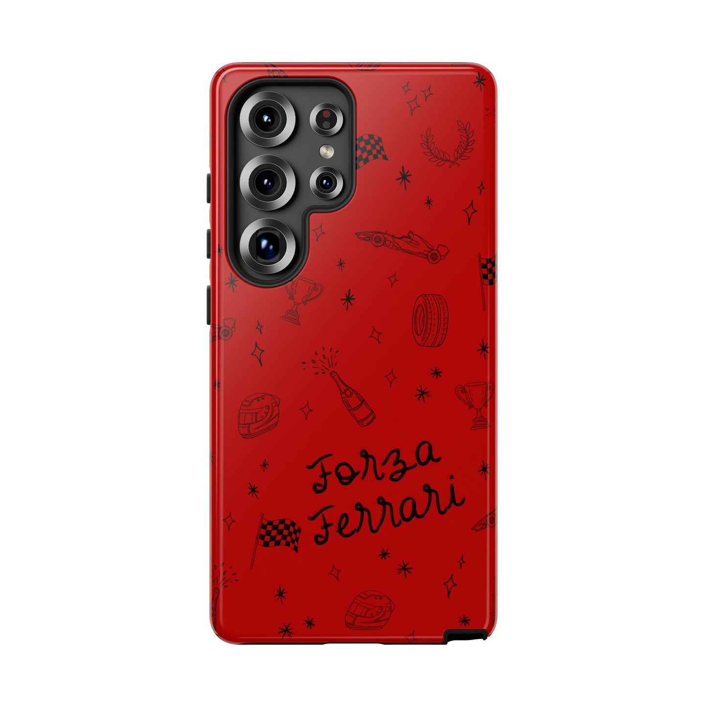 F1 Ferrari Racing Doodle "Forza Ferrari" F1 Phone Case Design