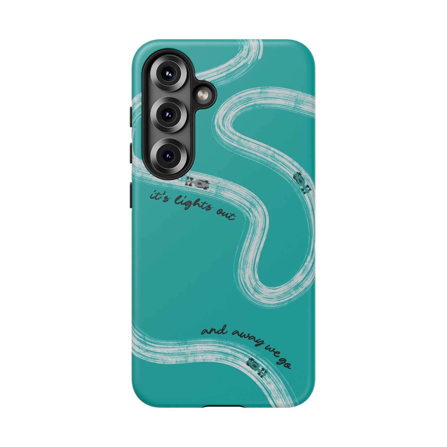 Mercedes F1 Phone Case Painted "its lights out and away we go", Trendy F1 Gift, Formula 1 Gift, Cute F1 Phone Case