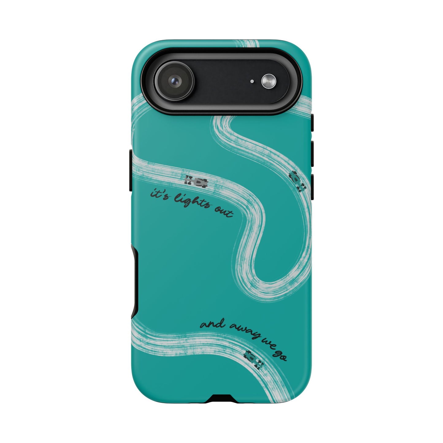 Mercedes F1 Phone Case Painted "its lights out and away we go", Trendy F1 Gift, Formula 1 Gift, Cute F1 Phone Case