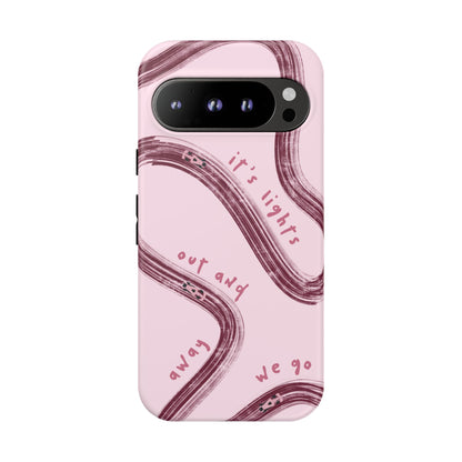 Pink Lights Out F1 Phone Case Design, Trendy F1 Gift, Formula 1 Gift, Cute F1 Phone Case, Unique Formula One Phone Case