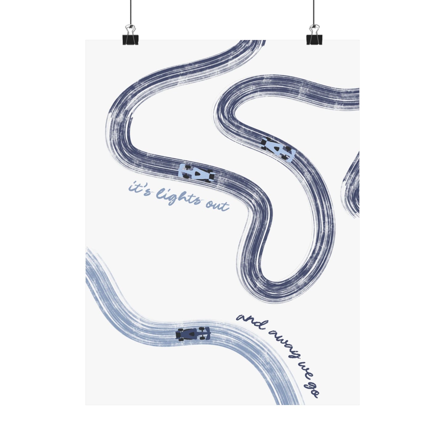 Blue F1 Matte Vertical Poster | F1 Giclée Art Print (US SIZING)