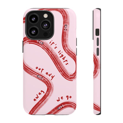 Pink and Red Lights Out F1 Phone Case Design, Trendy F1 Gift, Formula 1 Gift, Cute F1 Phone Case, Unique Formula One Phone Case