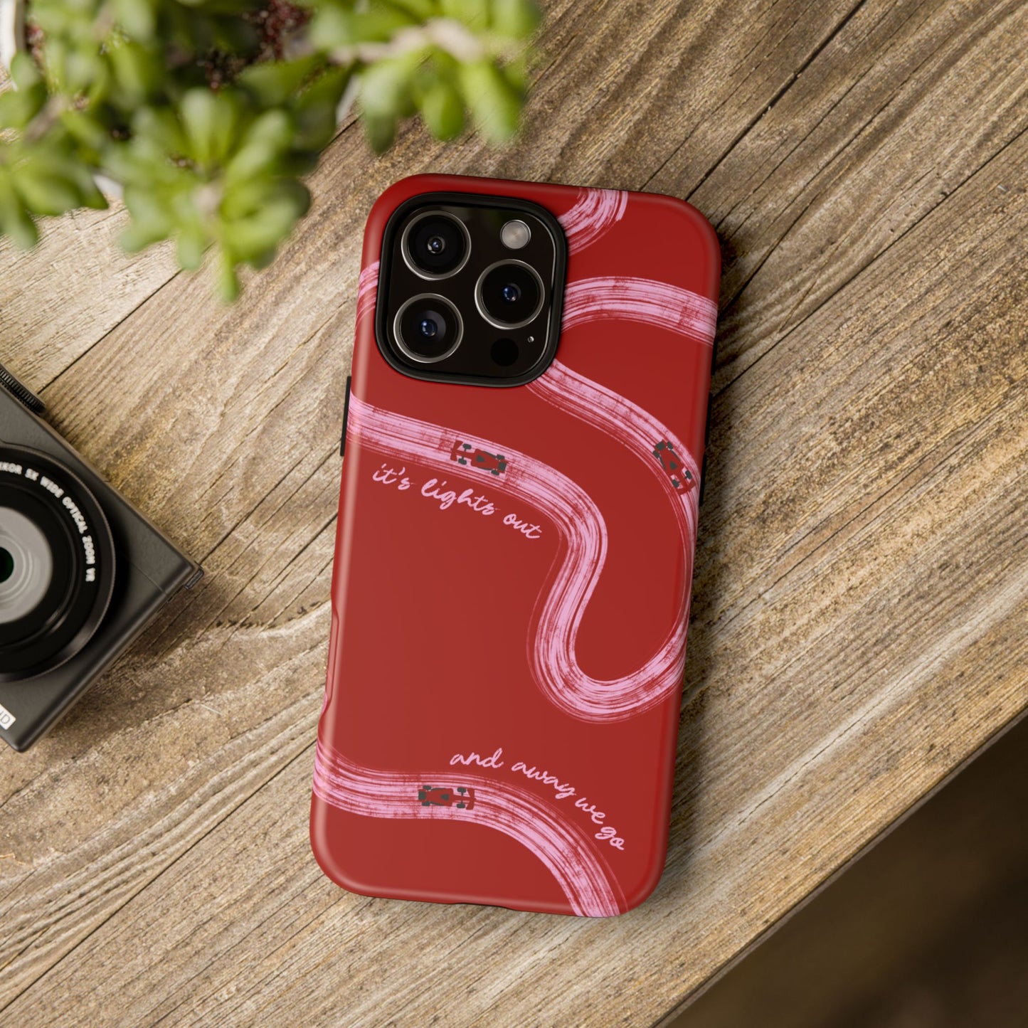 Red and Pink Lights Out F1 Phone Case Design, Trendy F1 Gift, Formula 1 Gift, Cute F1 Phone Case, Unique Formula One Phone Case