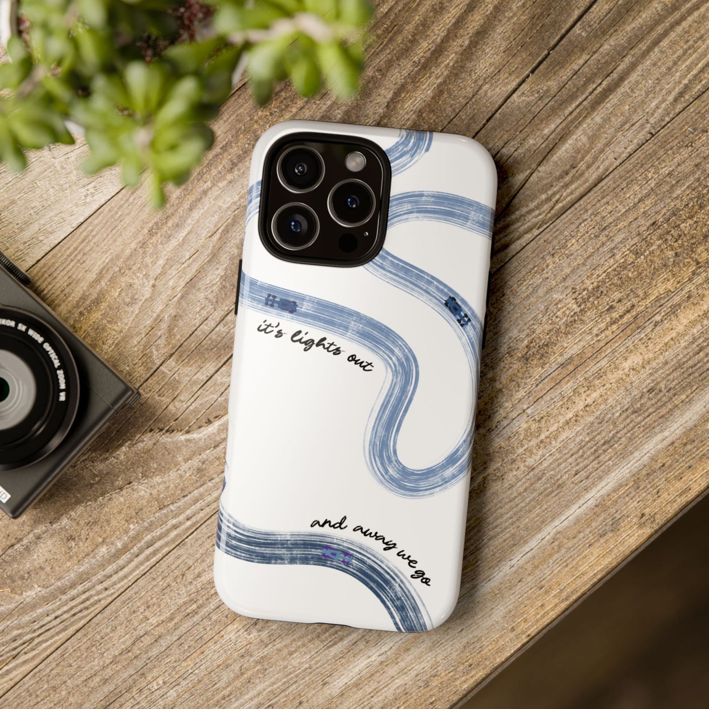 F1 Phone Case Blue Painted "its lights out and away we go", Trendy F1 Gift, Formula 1 Gift, Cute F1 Phone Case, Gift for F1 Fans