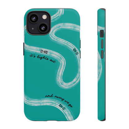 Mercedes F1 Phone Case Painted "its lights out and away we go", Trendy F1 Gift, Formula 1 Gift, Cute F1 Phone Case
