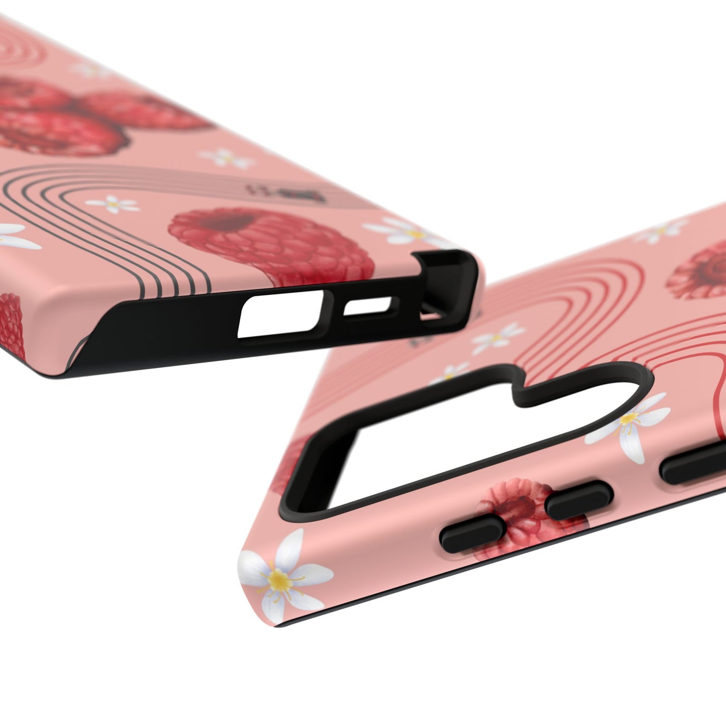 Red F1 Haas and Raspberries Phone Case, Trendy F1 Gift, Formula 1 Gift, Cute Fruit F1 Phone Case, Unique Phone Case
