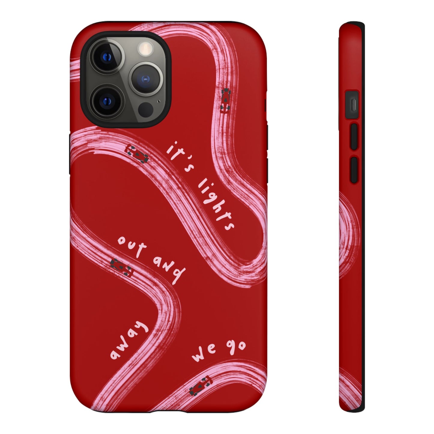 Red and Pink Lights Out F1 Phone Case Design, Trendy F1 Gift, Formula 1 Gift, Cute F1 Phone Case, Unique Formula One Phone Case