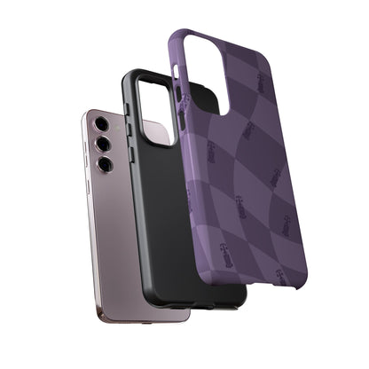 F1 Phone Case Purple Checkered Design, Trendy F1 Gift, Formula 1 Gift, Cute F1 Phone Case, Unique Formula One Phone Case