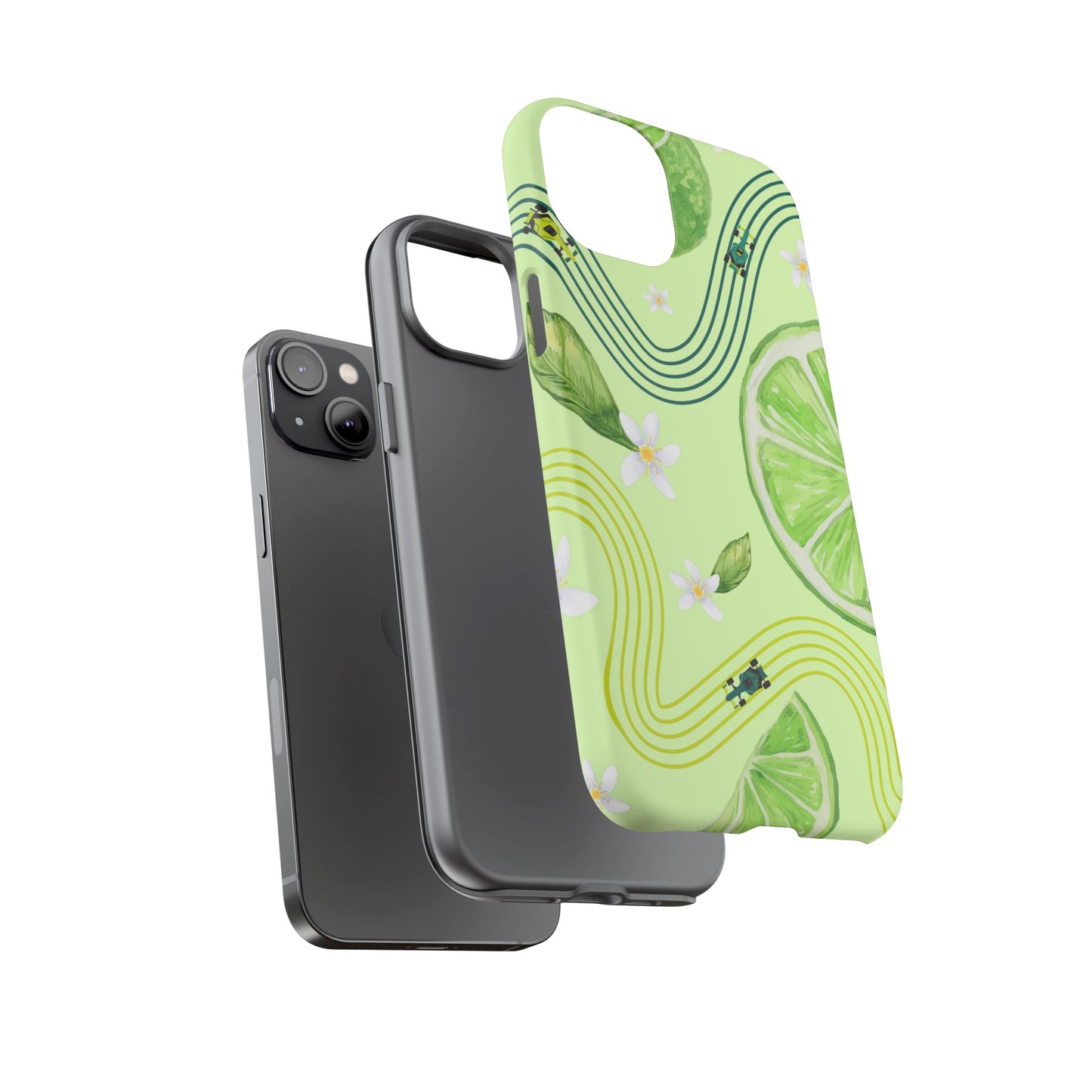 Green F1 Aston Martin and Lime Phone Case, Trendy F1 Gift, Formula 1 Gift, Cute Fruit F1 Phone Case, Unique Phone Case