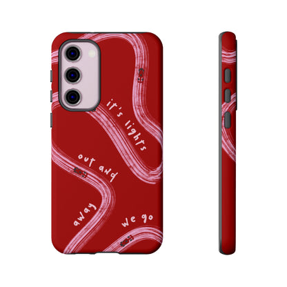 Red and Pink Lights Out F1 Phone Case Design, Trendy F1 Gift, Formula 1 Gift, Cute F1 Phone Case, Unique Formula One Phone Case