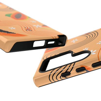 Orange F1 McLaren and Papaya Phone Case, Trendy F1 Gift, Formula 1 Gift, Cute Fruit F1 Phone Case, Unique Phone Case