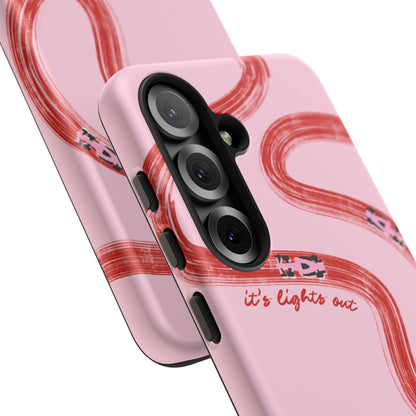 F1 Phone Case Pink and Red Painted "its lights out and away we go", Trendy F1 Gift, Formula 1 Gift, Cute F1 Phone Case, Unique Phone Case