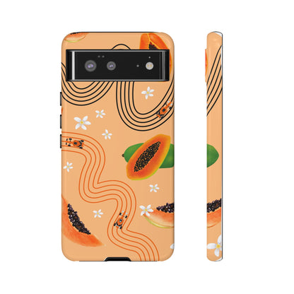 Orange F1 McLaren and Papaya Phone Case, Trendy F1 Gift, Formula 1 Gift, Cute Fruit F1 Phone Case, Unique Phone Case