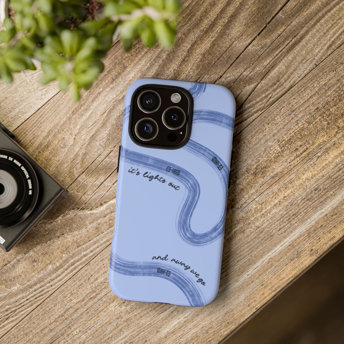 F1 Phone Case Monochrome Blue Painted "its lights out and away we go", Trendy F1 Gift, Formula 1 Gift, Cute F1 Phone Case, Phone Case