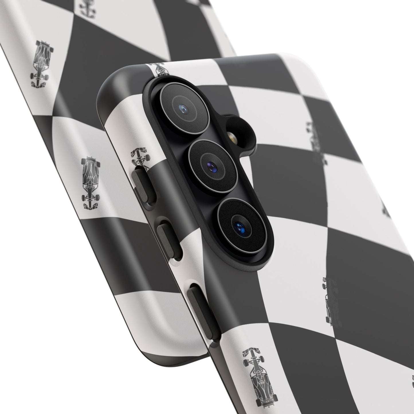 F1 Phone Case Black and White Checkered Design, Trendy F1 Gift, Formula 1 Gift, Cute F1 Phone Case, Unique Formula One Phone Case