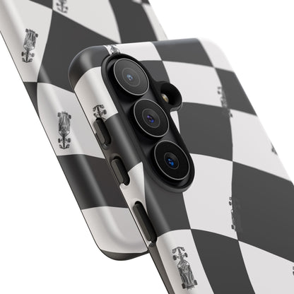 F1 Phone Case Black and White Checkered Design, Trendy F1 Gift, Formula 1 Gift, Cute F1 Phone Case, Unique Formula One Phone Case