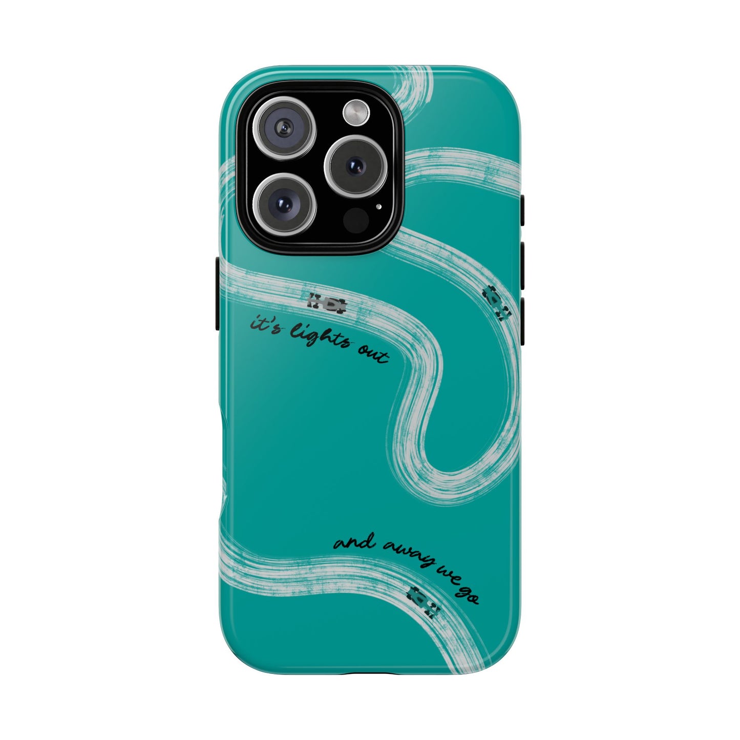 Mercedes F1 Phone Case Painted "its lights out and away we go", Trendy F1 Gift, Formula 1 Gift, Cute F1 Phone Case