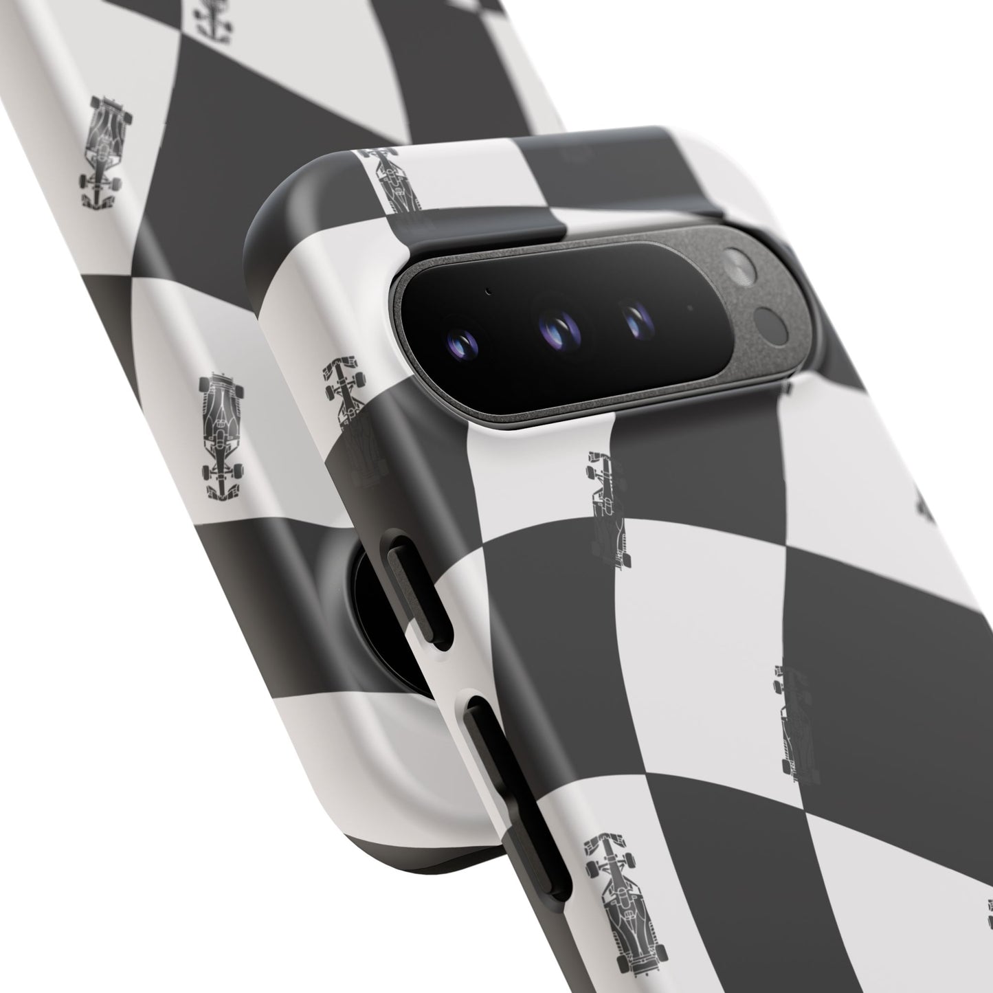 F1 Phone Case Black and White Checkered Design, Trendy F1 Gift, Formula 1 Gift, Cute F1 Phone Case, Unique Formula One Phone Case