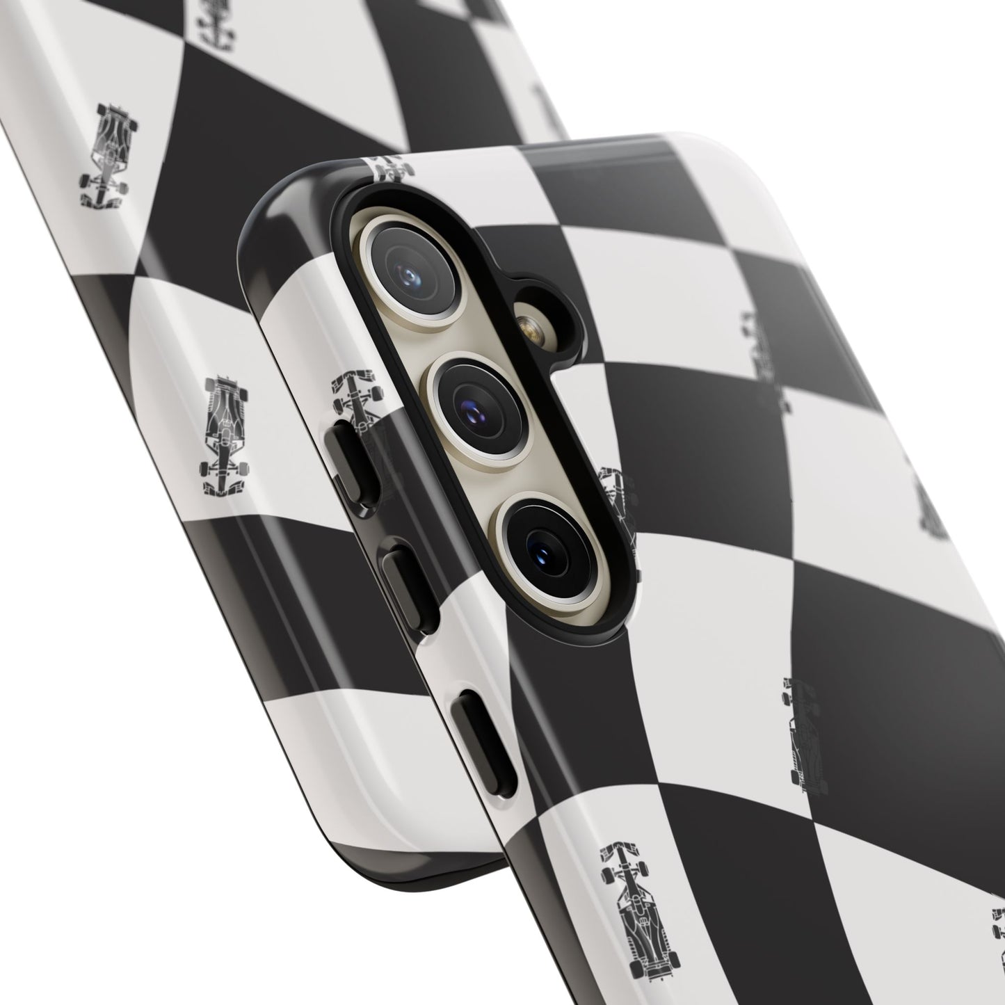 F1 Phone Case Black and White Checkered Design, Trendy F1 Gift, Formula 1 Gift, Cute F1 Phone Case, Unique Formula One Phone Case