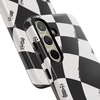 F1 Phone Case Black and White Checkered Design, Trendy F1 Gift, Formula 1 Gift, Cute F1 Phone Case, Unique Formula One Phone Case