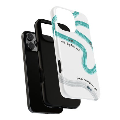 Mercedes F1 Phone Case Painted "its lights out and away we go", Trendy F1 Gift, Formula 1 Gift, Cute F1 Phone Case