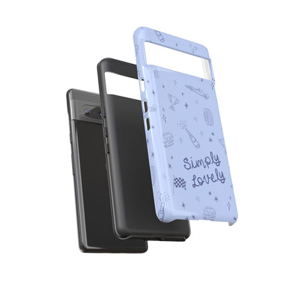 Blue Doodle "Simply Lovely" F1 Phone Case Design