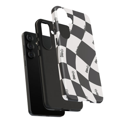 F1 Phone Case Black and White Checkered Design, Trendy F1 Gift, Formula 1 Gift, Cute F1 Phone Case, Unique Formula One Phone Case