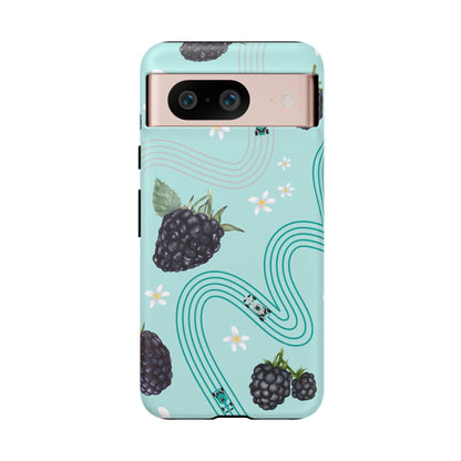 Teal F1 Mercedes and Blackberries Phone Case , Trendy F1 Gift, Formula 1 Gift, Cute Fruit F1 Phone Case, Unique Phone Case