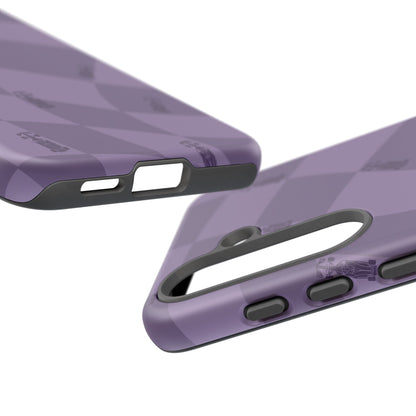 F1 Phone Case Purple Checkered Design, Trendy F1 Gift, Formula 1 Gift, Cute F1 Phone Case, Unique Formula One Phone Case
