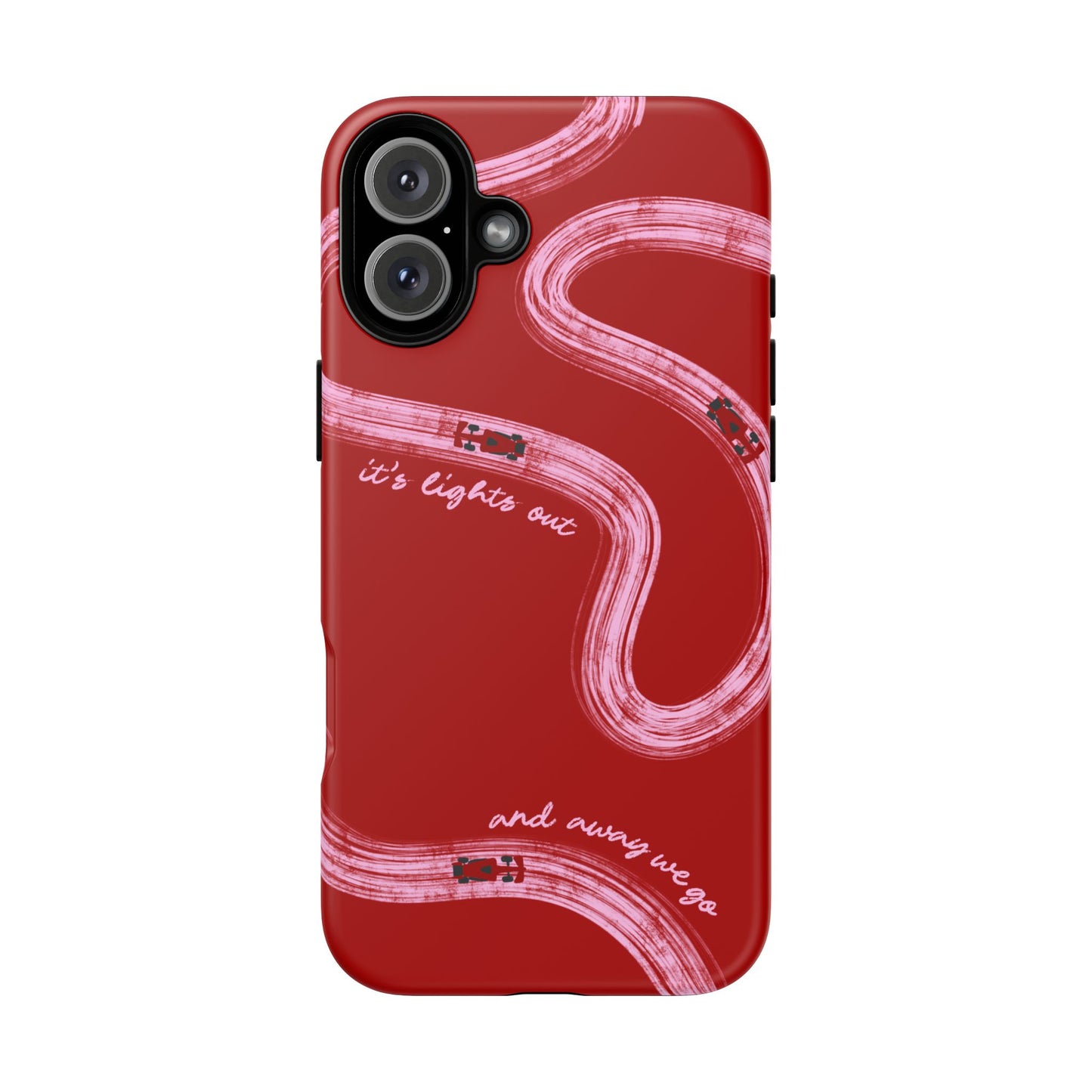 Red and Pink Lights Out F1 Phone Case Design, Trendy F1 Gift, Formula 1 Gift, Cute F1 Phone Case, Unique Formula One Phone Case