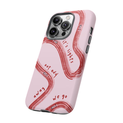 Pink and Red Lights Out F1 Phone Case Design, Trendy F1 Gift, Formula 1 Gift, Cute F1 Phone Case, Unique Formula One Phone Case