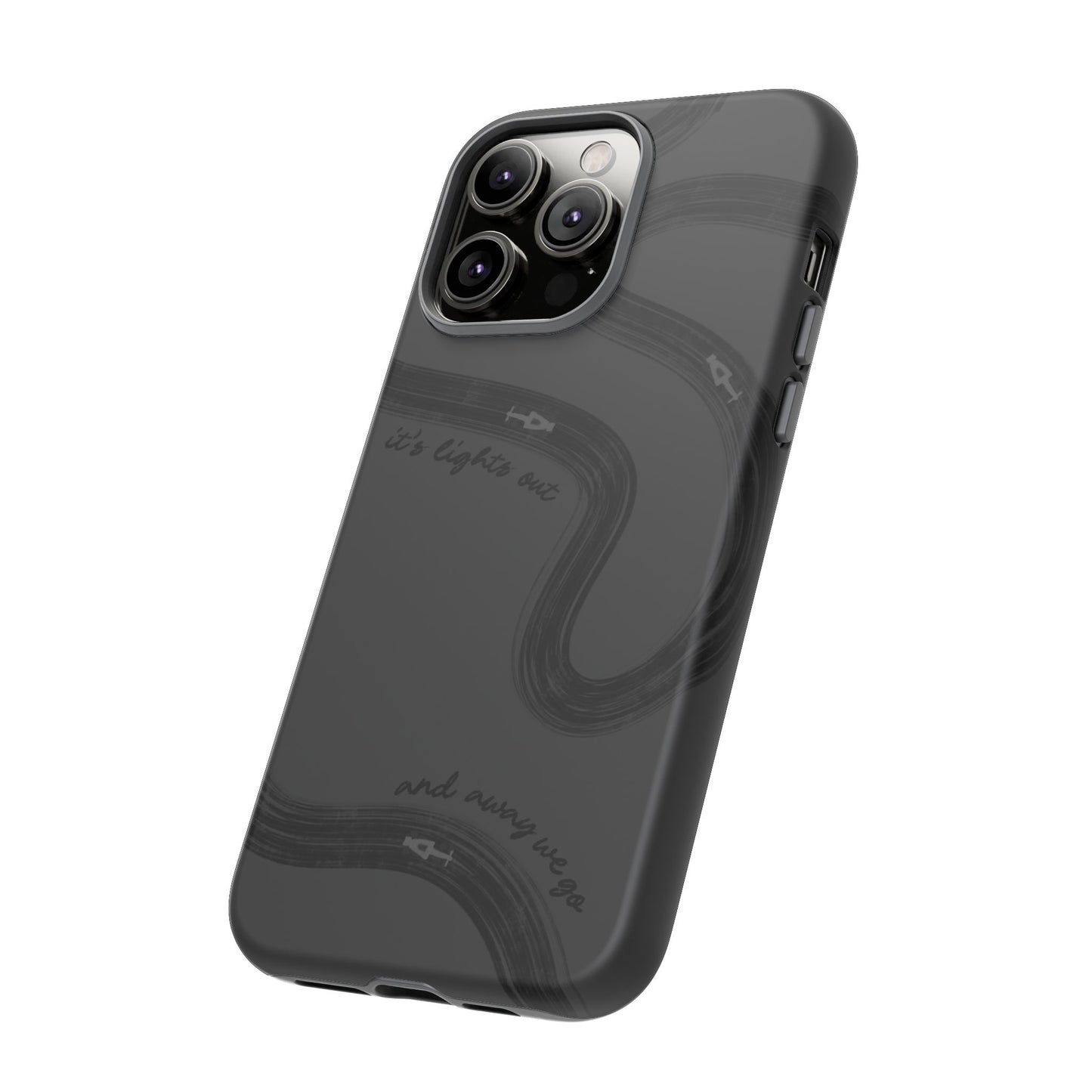 F1 Phone Case Monochrome Black Painted "its lights out and away we go", Trendy F1 Gift, Formula 1 Gift, Cute F1 Phone Case, Phone Case