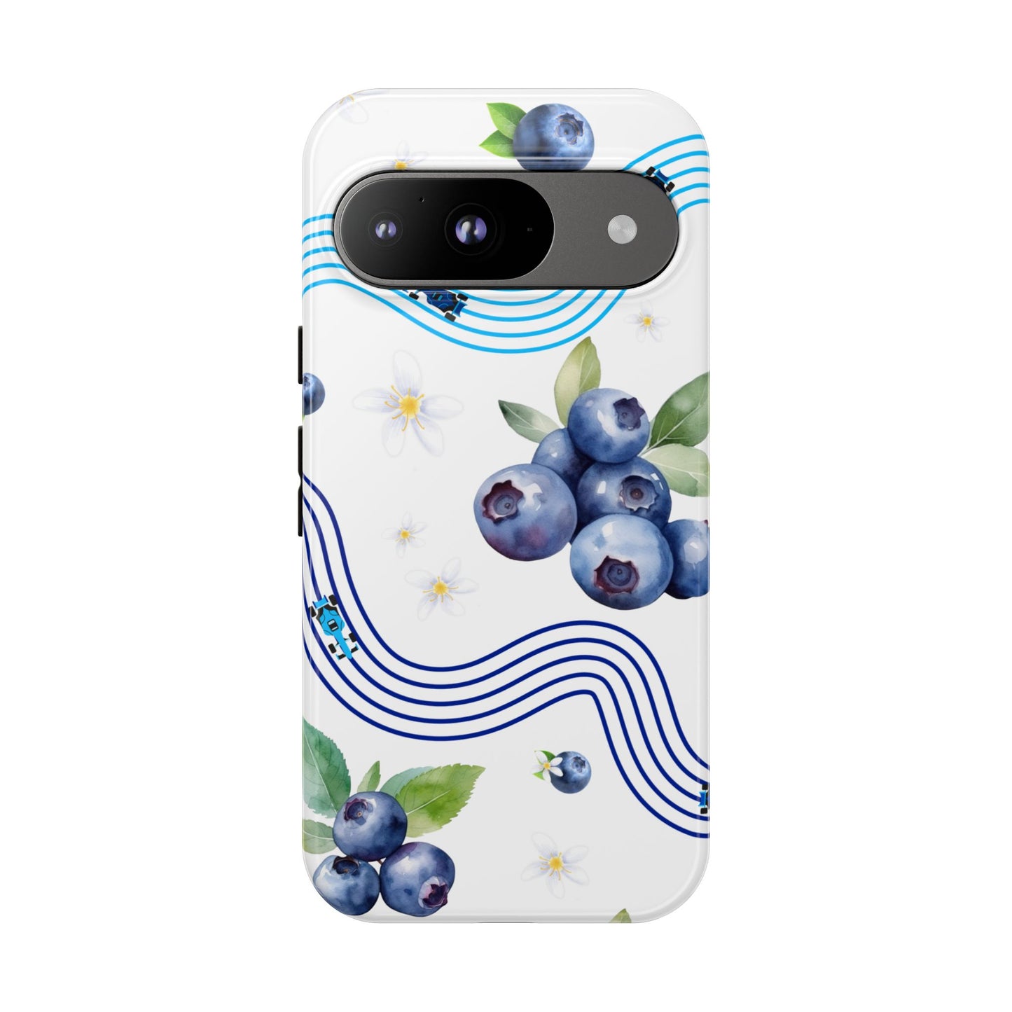 F1 Williams and Blueberries Phone Case, Trendy F1 Gift, Formula 1 Gift, Cute Fruit F1 Phone Case, Unique Phone Case